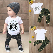 Load image into Gallery viewer, &quot;Mamas Boy&quot; T-Shirt &amp; Pant set
