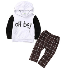 Load image into Gallery viewer, &quot;oH boy&quot; Hoodie with Checkered pants
