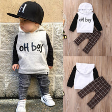 Load image into Gallery viewer, &quot;oH boy&quot; Hoodie with Checkered pants
